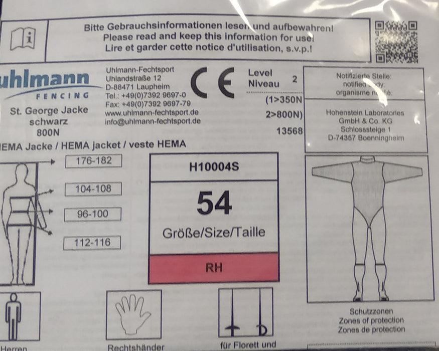 St. George Fechtjacke 800N Mädchen